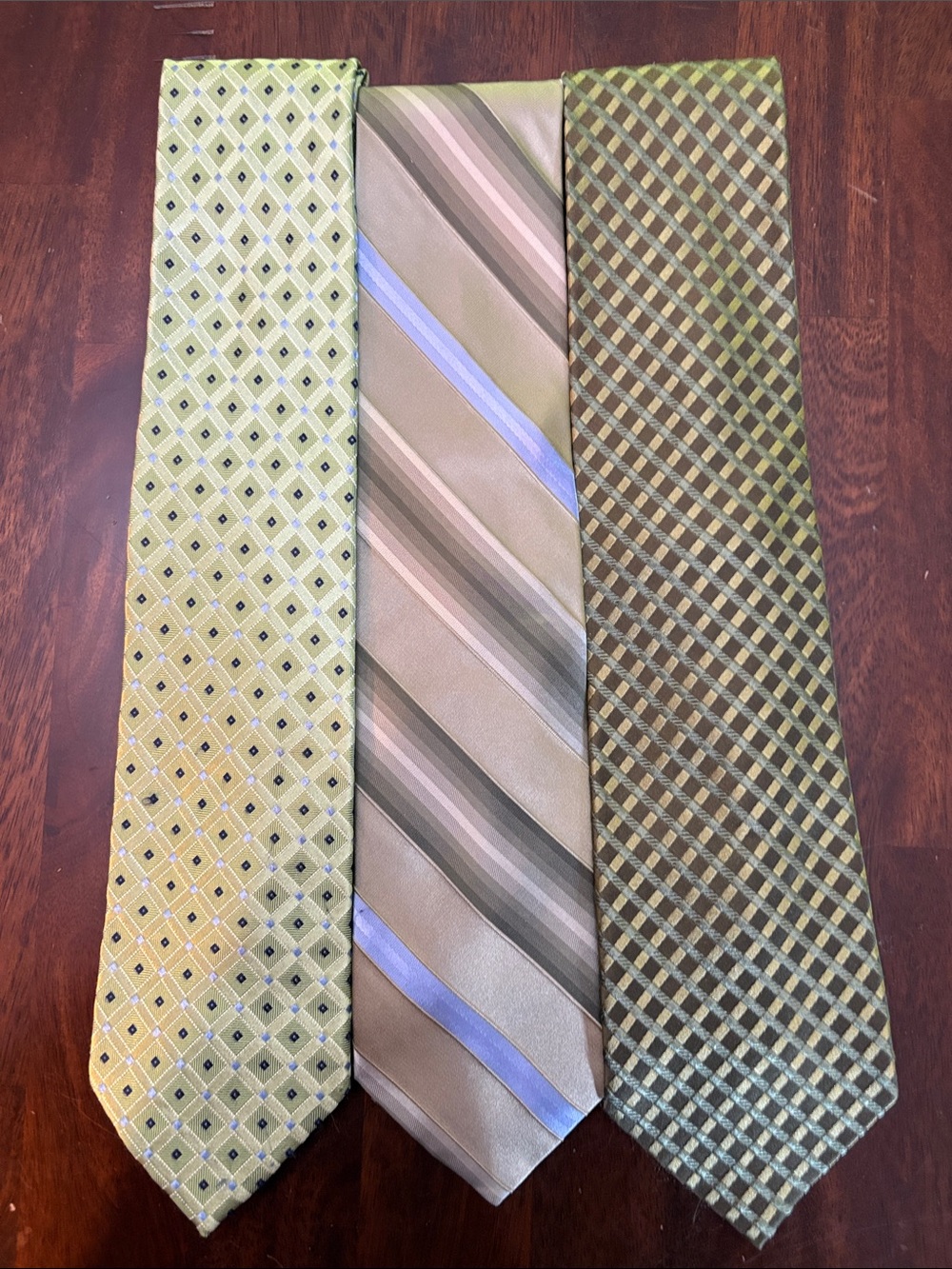 “Shades of Green” Tie Trio: Nautica, Modern London, BCBG